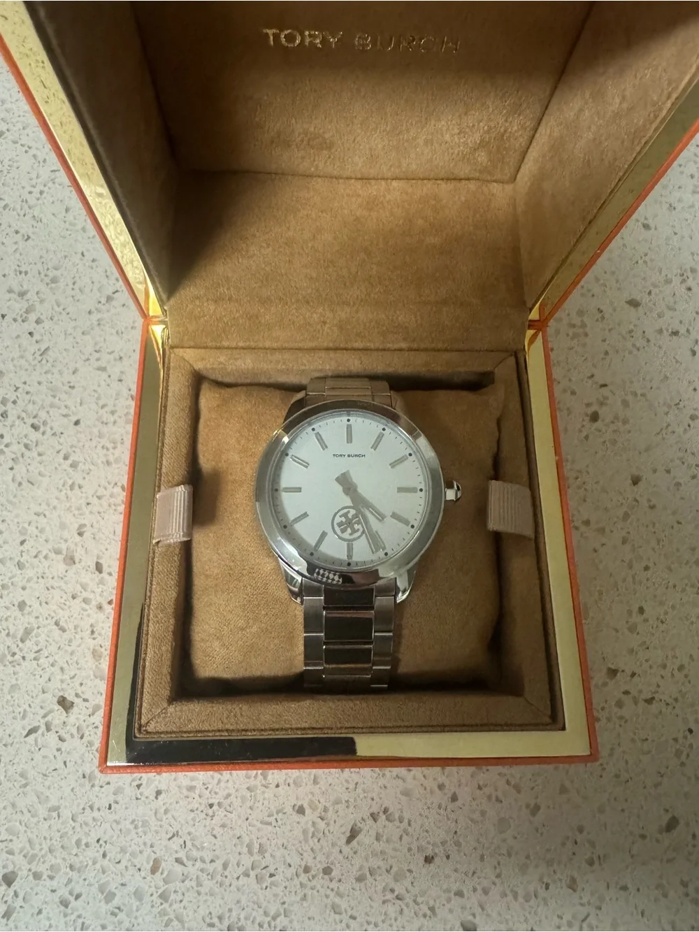 Tory Burch Silver-Tone Bracelet Watch